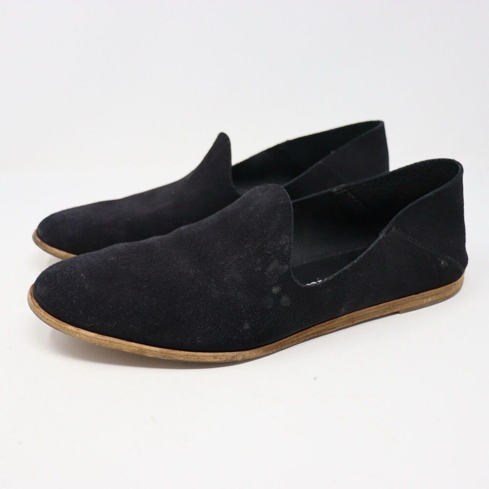 Pedro Garcia Yoshi Suede Leather Loafers Flats Womens 41.5 US 10.5 Black Minimal